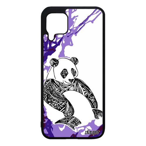 Coque Silicone Huawei P40 Lite Panda Ethnique Case Violet Couleur 4g Animal Arbre Dessin De Protection Paix Ours Art Original Tribal