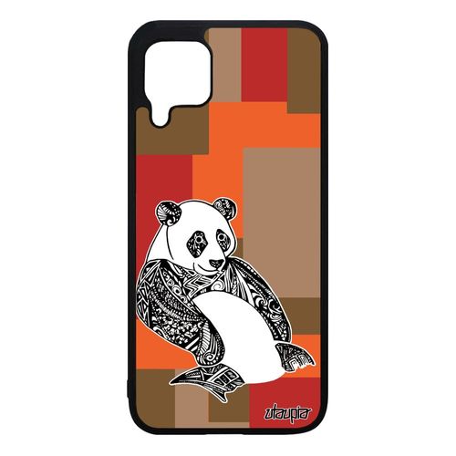 Coque En Silicone Huawei P40 Lite Panda Azteque Animaux Asie Marron Dessin Cube Portable Ethnique Carré Tribal Personnalisé Chine