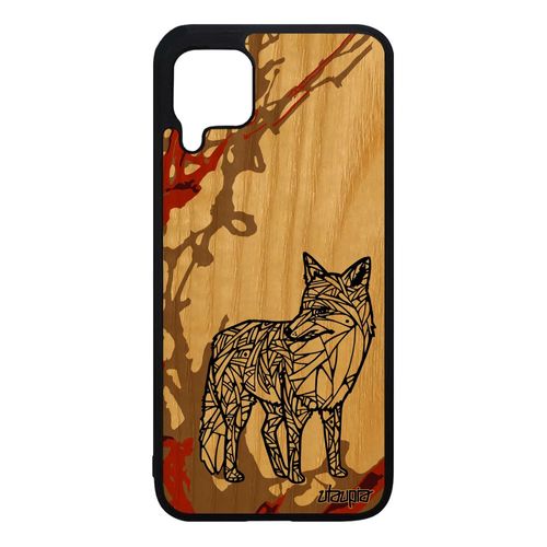 Coque Pour Huawei P40 Lite En Bois Silicone Renard Art Azteque Roux Telephone Tribal Motif Animal Marron Malin Ethnique Case Dessin