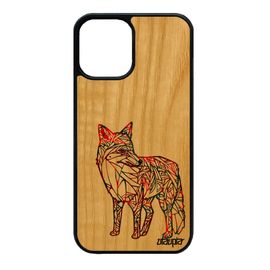 Coque Silicone Renard Pour Iphone 12 Mini En Bois Portable Tribal Multicolore Homme Animal Polaire Housse Pastel Azteque Rouge