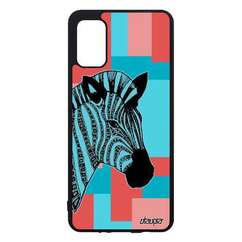 Coque Pour Samsung Galaxy A41 Silicone Zebre Animaux Antichoc Rose Dessin Azteque Cube Cheval Cadeau D'anniversaire Ethnique Tribal