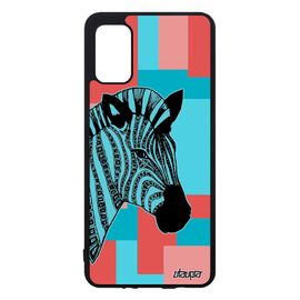 Coque Pour Samsung Galaxy A41 Silicone Zebre Animaux Antichoc Rose Dessin Azteque Cube Cheval Cadeau D'anniversaire Ethnique Tribal