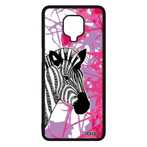 Coque Xiaomi Redmi Note 9 Pro Silicone Zebre Rigide Tribal Solide Bumper Cheval Rose Animal Fleur Case Portable Azteque Dessin De