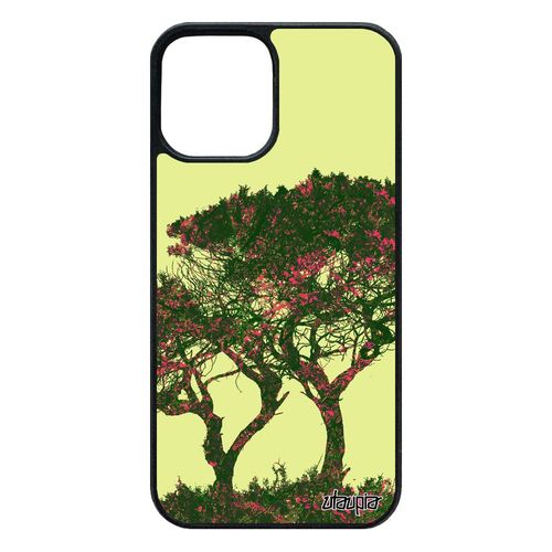 Coque Silicone Pour Iphone 12 / 12 Pro Arbres Nature Aluminium Paysage Vert Portable 64 Go Design Fleurs Peinture Ecolo Housse