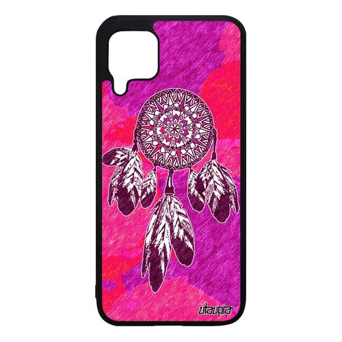 Coque Attrape Reve Huawei P40 Lite Silicone Ethnique Zen Case Antichoc Capteur De Etoile Tatouage Dessin Hippie Violet Mandala Yoga