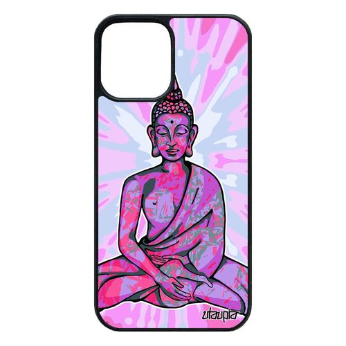 Coque Pour Iphone 12 / 12 Pro Silicone Bouddha Soleil Rose Bumper Tpu De Protection Mobile Image 64 Go Housse Bouddhisme Tibet
