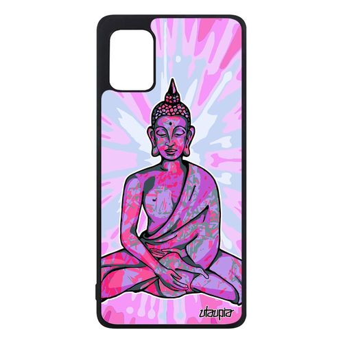 Coque En Silicone Pour Samsung Galaxy A31 Bouddha Graphique Rose Yoga Image De Protection Hindou Tibet Design Personnalisé Portable
