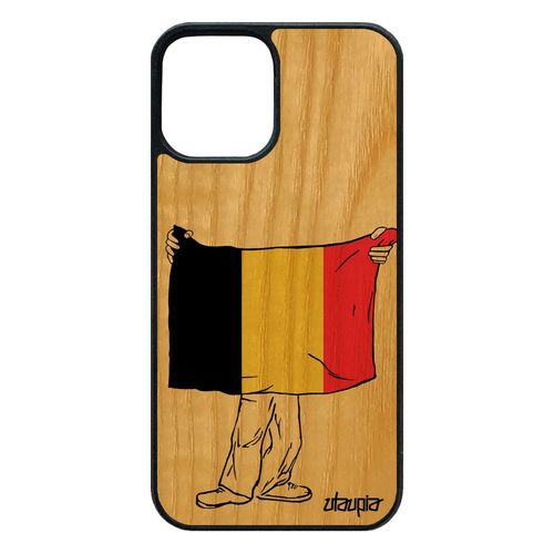 Coque Bois Drapeau Belgique Belge Pour 12 Pro/Iphone 12 Silicone De Protection Jeux Olympiques Basket 64 Go Design Jo Euro