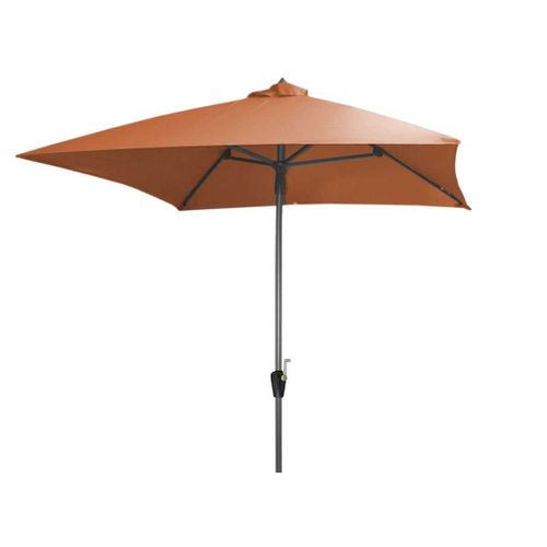 Parasol Carré - 250 X 250 Cm - Aluminium - Toile Paprika
