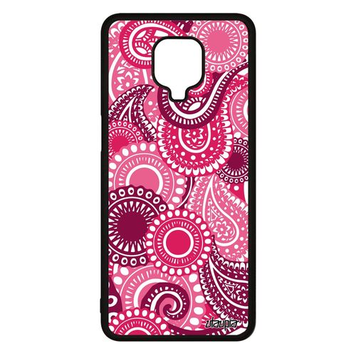 Coque Motif Cachemire Xiaomi Redmi Note 9s Silicone Etui Rose Aluminium Motif Indien Design Multicolore Antichoc Indienne Telephone