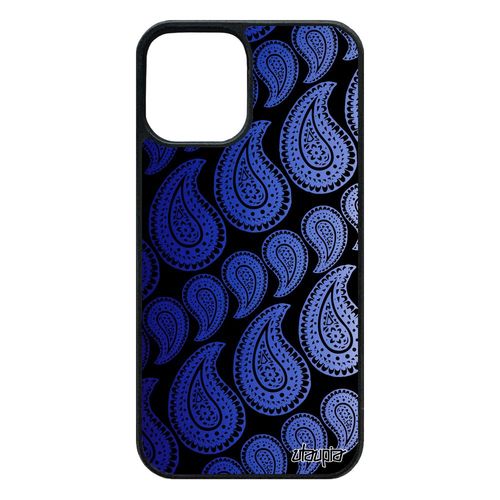 Coque Silicone 12 Pro/Iphone 12 Motif Cachemire Dessin Bleu Femme Telephone Degradé 64 Go Cadeau D'anniversaire Motif Rigide