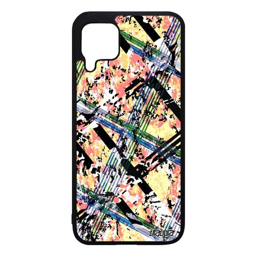 Coque Carreau Tartan Pour Huawei P40 Lite Silicone Geometrique Coloré Orange Gel Design Carre Portable Motif Antichoc Rigide Texture