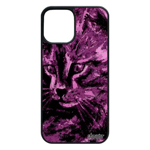 Coque Pour Iphone 12 / 12 Pro Silicone Chat Dessin Mignon Rose Fantaisie Felin Chaton Moustache Case Petit 128 Go Metal Unique