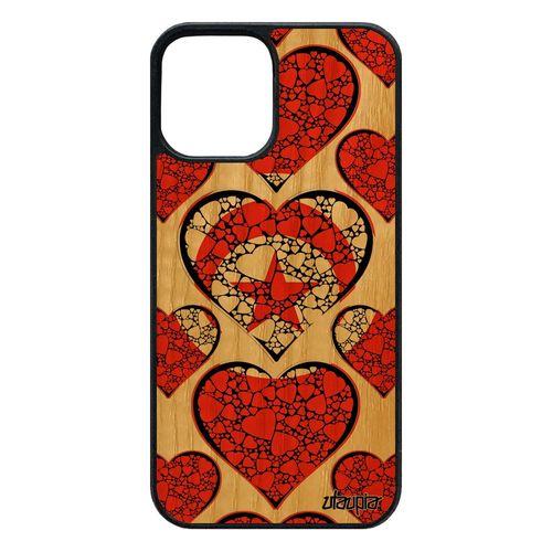 Coque Pour Iphone 12 / 12 Pro Bois Silicone Drapeau Tunisie Tunisien Foot Telephone I Love Housse Antichoc 64 Go 4g Jo Can De