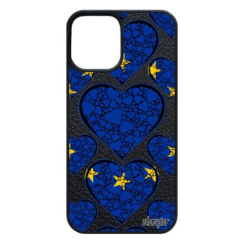 Coque 12 Pro/Iphone 12 Silicone Drapeau Europeen Europe Ue 4g I Love Union Europeenne Portable 64 Go Coeur Unique Tpu Noir De