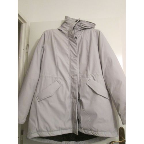 Parka À Capuche Gris Clair Zelia T.44