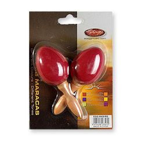 Stagg Egg-Ma S/Rd - Paire De Maracas Oeufs En Plastique