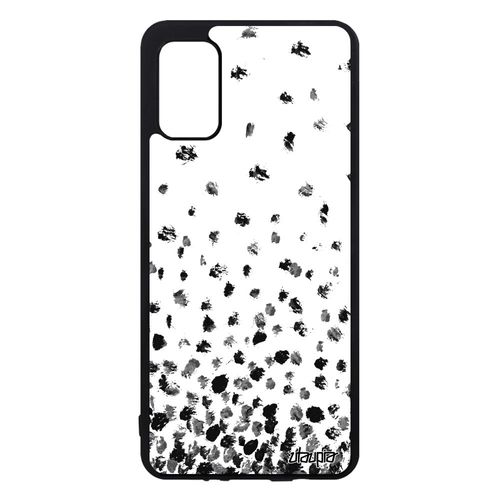 Coque Silicone Samsung Galaxy A41 Confettis Pois Petales Jolie Gris Portable Effet Fond Design 4g Romantique De Protection Alu Motif
