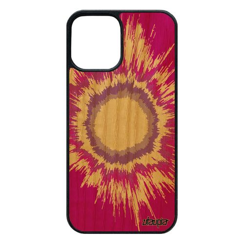 Coque Bois Telephone 12 Pro/Iphone 12 Silicone Explosion Souple Rose Etui Smartphone Fond Galaxie Noir 64 Go Jolie Design De