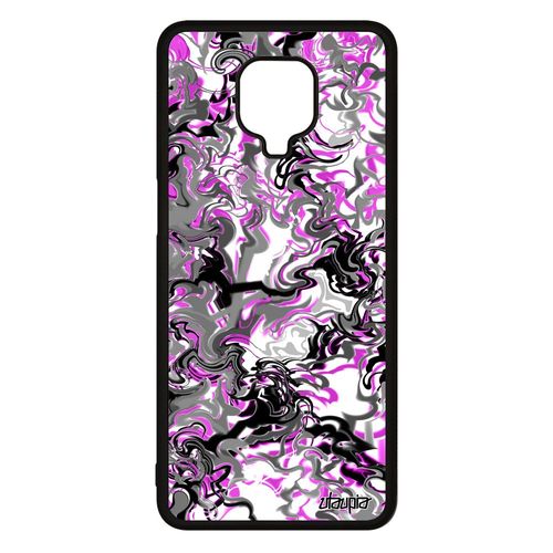 Coque Xiaomi Redmi Note 9 Pro Silicone Marbre Rose Motif Fantaisie Peinture Forme Telephone Design Antichoc Cover Texture Coloré 4g