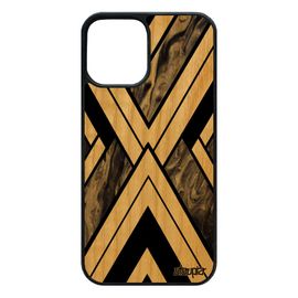 Coque Iphone 12 / 12 Pro En Bois Silicone Marbre Texture Gris Geometrique Design Granite Case De Protection Moderne Fond Motif