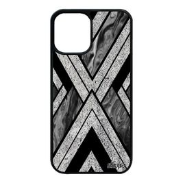 Coque Silicone Pour Iphone 12 Mini Marbre Granite Gris Motif Jolie Triangle Geometrie Effet Fond De Protection Design Mobile