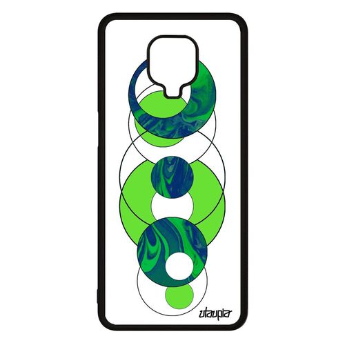 Coque Marbre Xiaomi Redmi Note 9 Pro En Silicone Effet Vert Rond Design Bumper Granite Smartphone Matiere Etui Motif Geometrie Jolie