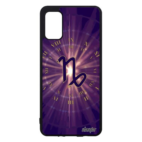 Coque Silicone Signe Capricorne Pour Samsung Galaxy A41 Telephone Case Univers Violet Planete Galaxie Astrologique Horoscope Dessin