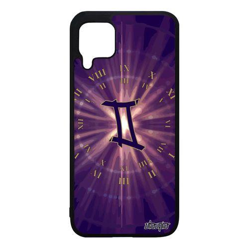Coque Huawei P40 Lite Silicone Signe Gemeaux Telephone Violet Astrologique Horoscope Antichoc Galaxie Du Zodiaque Univers Mobile De