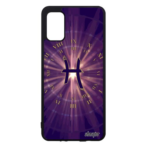Coque Silicone De Protection Samsung Galaxy A41 Signe Poisson Horoscope Prediction Du Zodiaque Astrologique Etoiles Violet Telephone