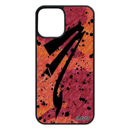 Coque Signe Du Zodiaque Scorpion 12 Pro/Iphone 12 Silicone Dessin Calligraphie Housse Metal Tropical Tache D'encre Peinture De