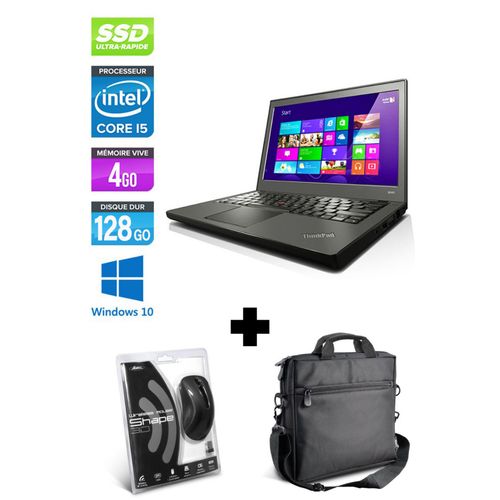 Lenovo Thinkpad X240 - 12" Intel Core i5 - 1.9 Ghz - Ram 4 Go - SSD 128 Go - Azerty Français
