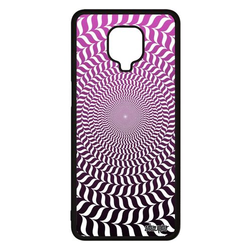 Coque Illusion D'optique De Protection Telephone Xiaomi Redmi Note 9 Pro Silicone Smartphone Spirale Cercle Dégradé Etui Rose Metal