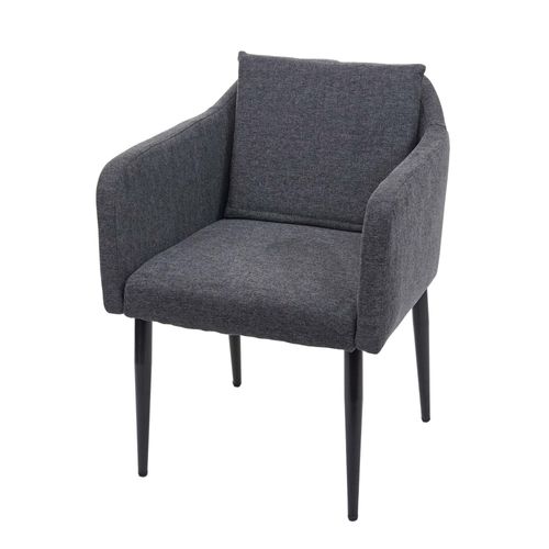 Chaise De Salle À Manger Hwc-H93, Chaise De Cuisine Chaise Longue Tissu/Textile   Gris Foncè