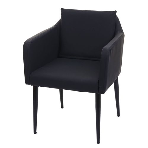 Chaise De Salle À Manger Hwc-H93, Chaise De Cuisine Chaise Longue   Similicuir Noir