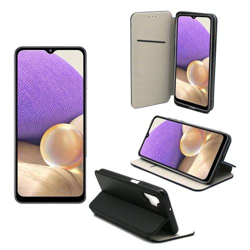 Samsung Galaxy A32 5g Etui Noir Protection Portefeuille À Rabat Avec Porte Cartes - Housse Galaxy A32 Noire Folio Coque Silicone Antichoc Smartphone 2021 - Accessoires Pochette Case