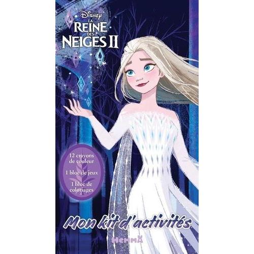 Mon Kit D'activités La Reine Des Neiges 2 (Elsa Robe Blanche) - Avec 12 Crayons De Couleur, 1 Bloc D'activités, 1 Bloc De Coloriages