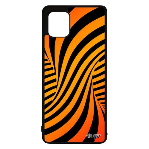 Coque Rigide Pour Samsung Note 10 Lite Silicone Illusion D'optique Motif Souple Effet Magie Graphique Case Orange 3d Moderne Galaxy