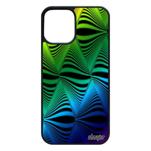 Coque Illusion D'optique 12 Pro/Iphone 12 Silicone Vert Multicolore Triangle 64 Go De Protection Housse Arc En Ciel Metal