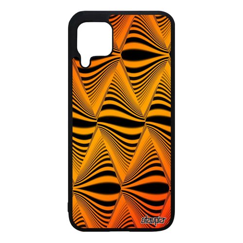 Coque Silicone Huawei P40 Lite Illusion D'optique Losange Orange Graphique Case Dessin Magie Triangle Moderne 4g Portable Vague De
