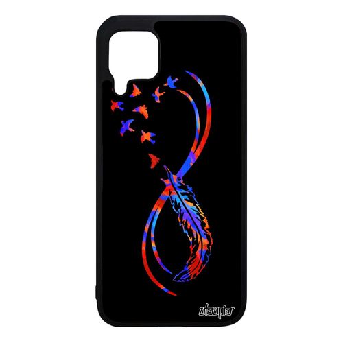 Coque Silicone Huawei P40 Lite Infini Multicolore Plume Tattoo Housse De Protection Eternel Imprimé Orange Fille Personnalisé Oiseau
