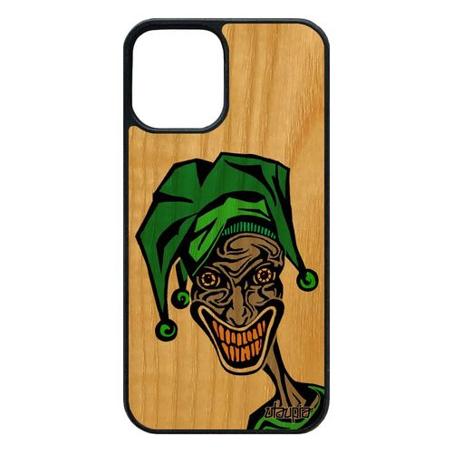 Coque Iphone 12 / 12 Pro Bois Silicone Joker Visage Telephone Super Heros Frêne 64 Go Bande Dessinée Etui Clown Comics Rigide