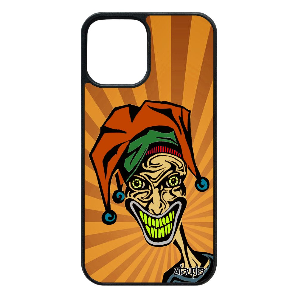 Coque Pour Iphone 12 / 12 Pro Silicone Joker De Protection Orange Telephone Design Mobile Horreur Motif Bande Dessinée Visage