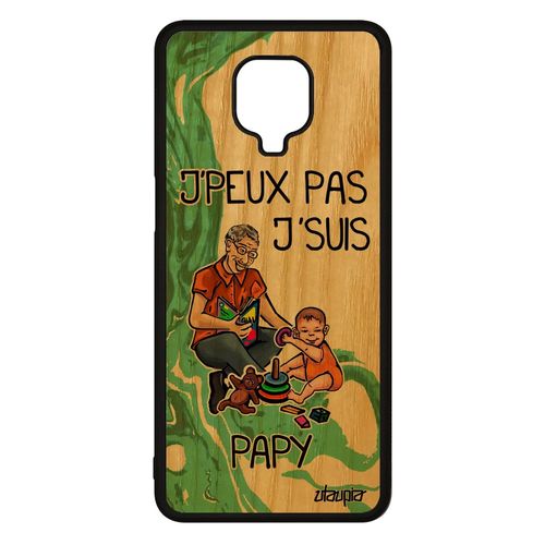 Coque Silicone J'peux Pas J'suis Papy Pour Xiaomi Redmi Note 9 Pro Bois Humour Portable Je Comique Vert Papi Jpeux Dessin Famille De