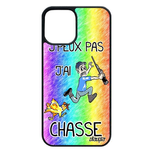 Coque Silicone 12 Pro/Iphone 12 J'peux Pas J'ai Chasse Vert Bd Drole Humour 64 Go Mobile Portable Comique Homme Humoristique