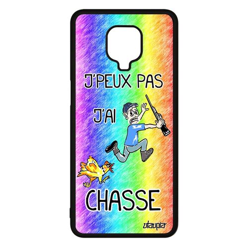 Coque Telephone Xiaomi Redmi Note 9 Pro En Silicone J'peux Pas J'ai Chasse Antichoc Etui Humour Comique Vert Personnalisé Bd Drole