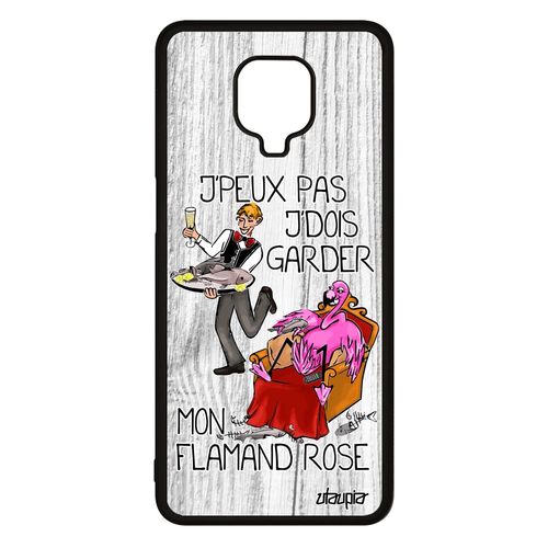 Coque Silicone Pour Xiaomi Redmi Note 9 Pro J'peux Pas J'dois Garder Mon Flamand Rose Oiseau Souple Bande Dessinée Telephone Drole