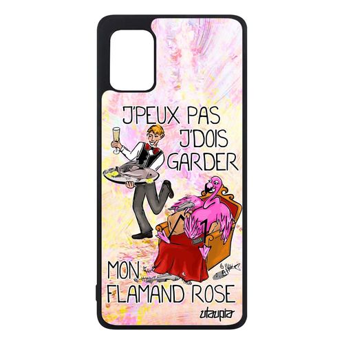 Coque Silicone Samsung Galaxy A31 Humour J'peux Pas J'dois Garder Mon Flamand Rose Animaux Je Violet De Protection Texte 4g Dessin