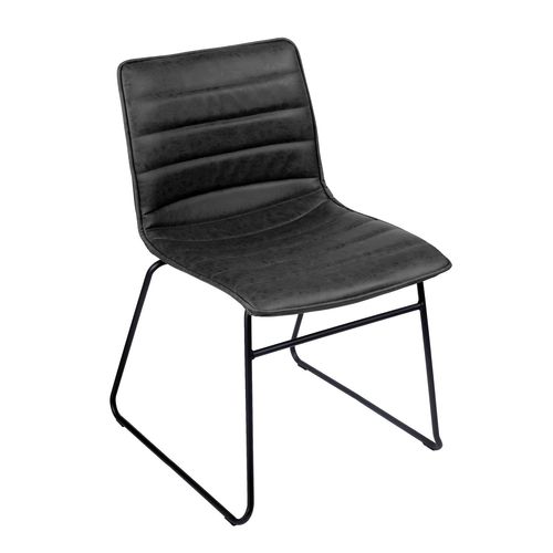 Chaise Industrielle Brooklyn - Noir