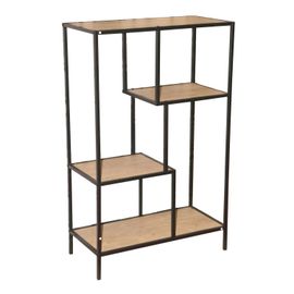 Bibliothèque Étagère Design Industriel Colorado - L. 69 X H. 113 Cm - Noir